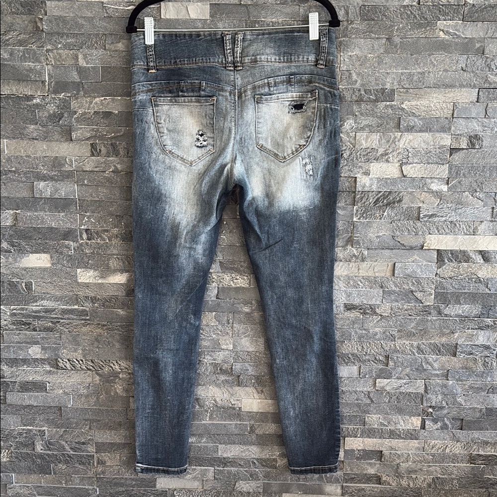 Distressed Blue Jeans - Picture 2 of 3